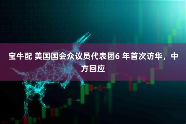 宝牛配 美国国会众议员代表团6 年首次访华，中方回应